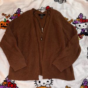 Forever 21 whimsygoth fairycore brown knit cardigan 🧚‍♀️🍄✨🌱